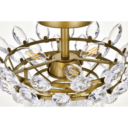 Elegant Flush Mount Light - Brass, L 14" (1105F14BR)