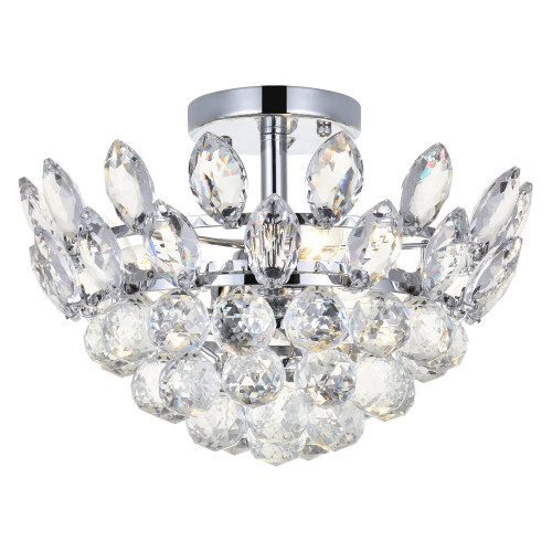 Elegant Flush Mount Light - Chrome, L 14" (1105F14C)
