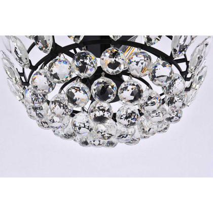 Elegant Flush Mount Light - Black, L 16" (1105F16BK)