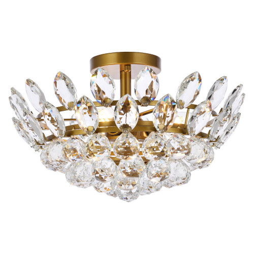 Elegant Flush Mount Light - Brass, L 16" (1105F16BR)