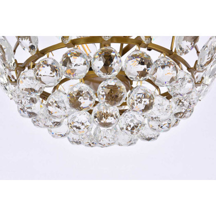 Elegant Flush Mount Light - Brass, L 16" (1105F16BR)