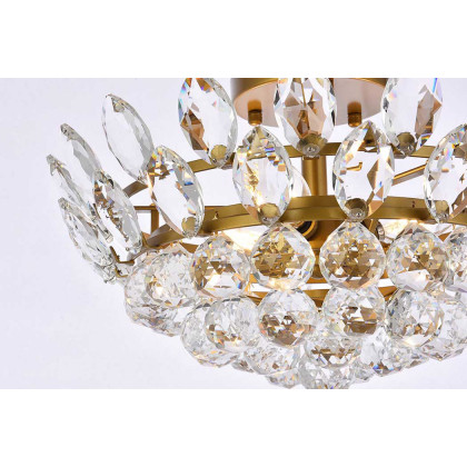 Elegant Flush Mount Light - Brass, L 16" (1105F16BR)
