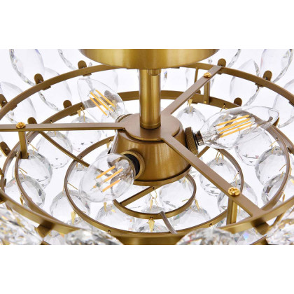 Elegant Flush Mount Light - Brass, L 16" (1105F16BR)