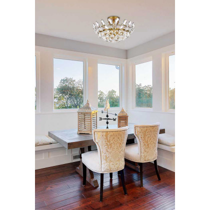 Elegant Flush Mount Light - Brass, L 16" (1105F16BR)