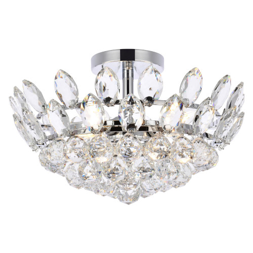 Elegant Flush Mount Light - Chrome, L 16" (1105F16C)