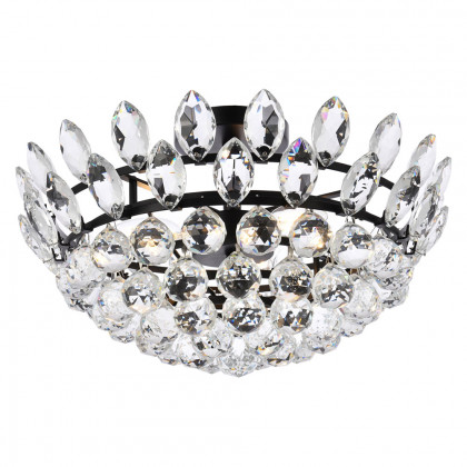Elegant Flush Mount Light - Black, L 18" (1105F18BK)