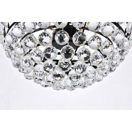 Elegant Flush Mount Light - Black, L 18" (1105F18BK)