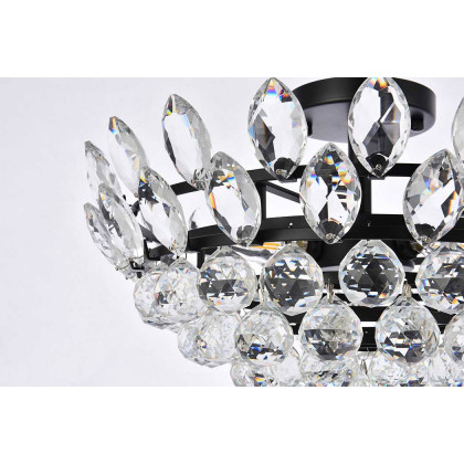 Elegant Flush Mount Light - Black, L 18" (1105F18BK)