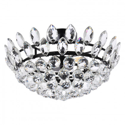 Elegant Flush Mount Light - Black, L 18" (1105F18BK)