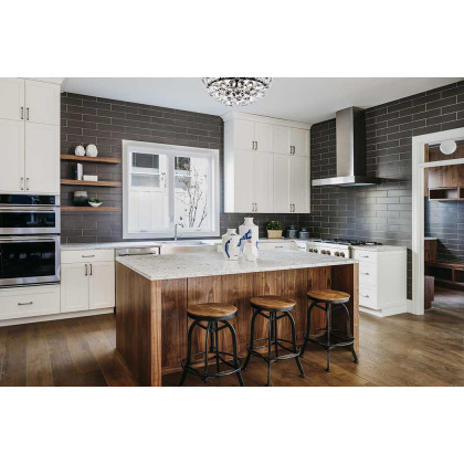 Elegant Flush Mount Light - Black, L 18" (1105F18BK)