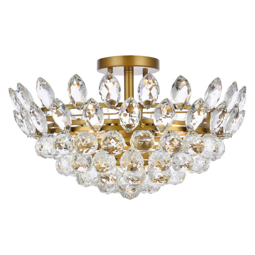 Elegant Flush Mount Light - Brass, L 18" (1105F18BR)