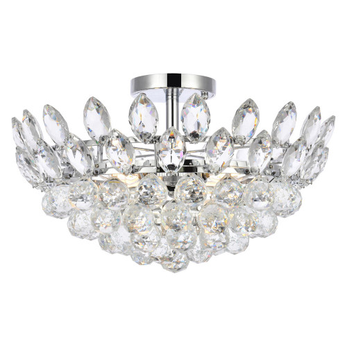 Elegant Flush Mount Light - Chrome, L 18" (1105F18C)