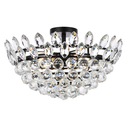 Elegant Flush Mount Light - Black, L 20" (1105F20BK)