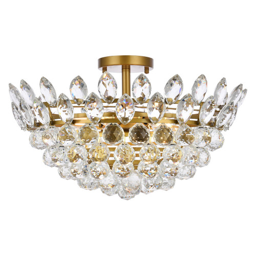 Elegant Flush Mount Light - Brass, L 20" (1105F20BR)