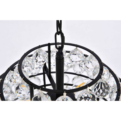 Elegant Pendant Light - Black, L 16" (1106D16BK)