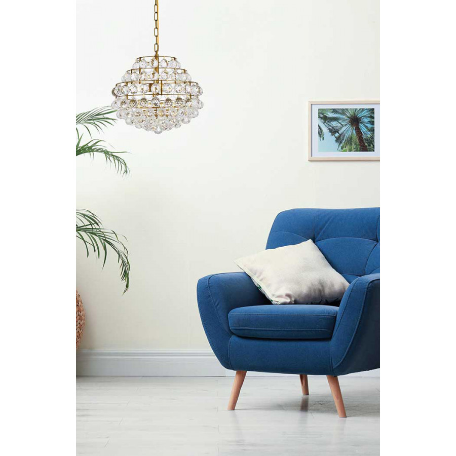Elegant Pendant Light - Brass, L 16" (1106D16BR)