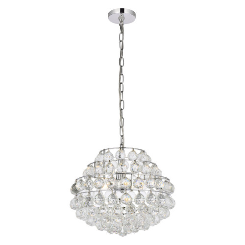 Elegant Pendant Light - Chrome, L 16" (1106D16C)