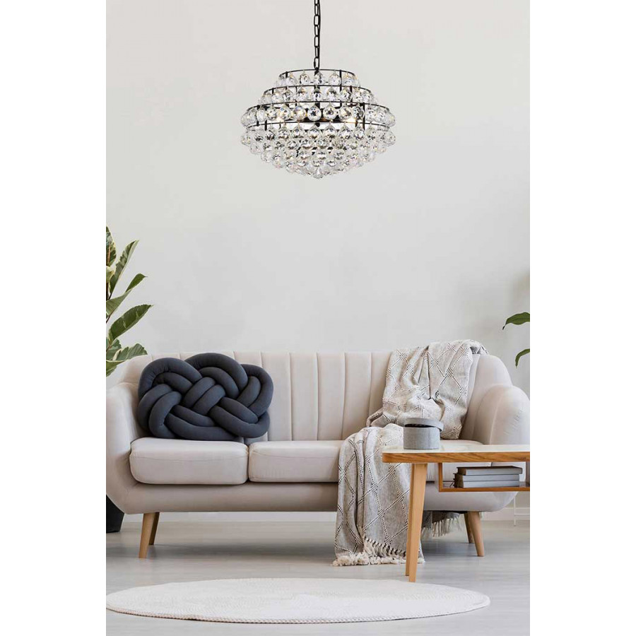 Elegant Pendant Light - Black, L 20" (1106D20BK)