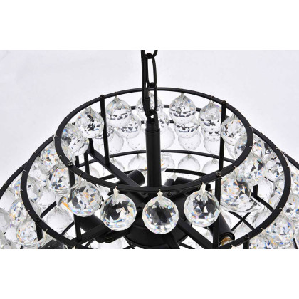 Elegant Pendant Light - Black, L 20" (1106D20BK)