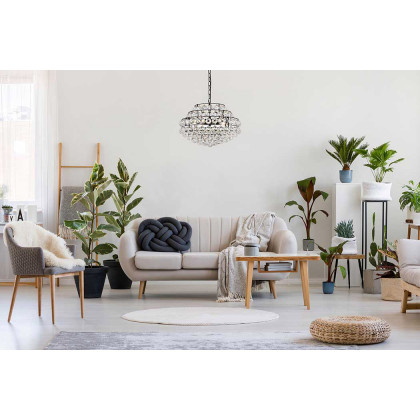 Elegant Pendant Light - Black, L 20" (1106D20BK)
