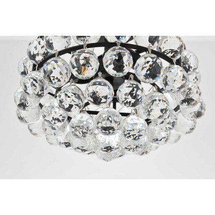 Elegant Flush Mount Light - Black, L 12" (1107F12BK)