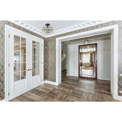 Elegant Flush Mount Light - Black, L 12" (1107F12BK)