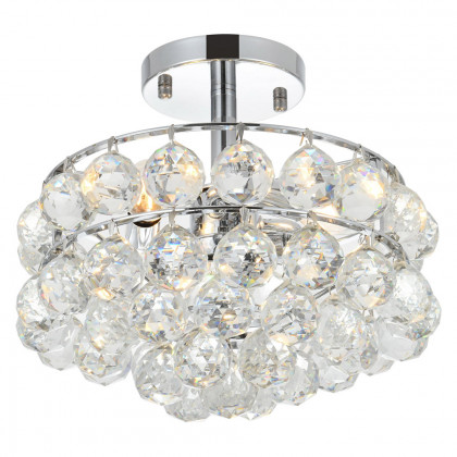 Elegant Flush Mount Light - Chrome, L 12" (1107F12C)
