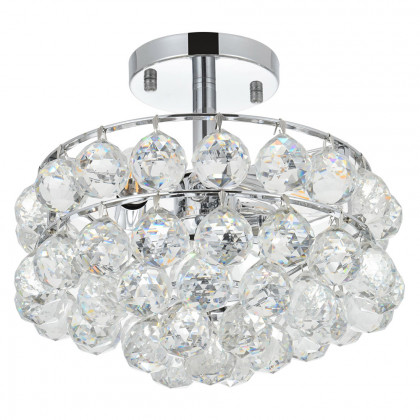 Elegant Flush Mount Light - Chrome, L 12" (1107F12C)