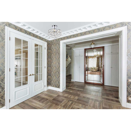 Elegant Flush Mount Light - Chrome, L 12" (1107F12C)