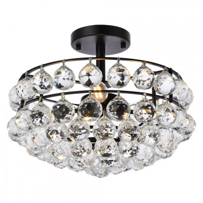 Elegant Flush Mount Light - Black, L 14" (1107F14BK)
