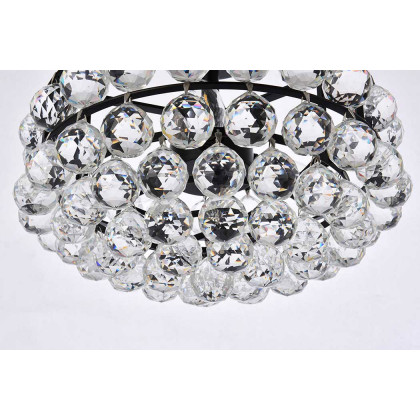 Elegant Flush Mount Light - Black, L 14" (1107F14BK)