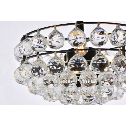Elegant Flush Mount Light - Black, L 14" (1107F14BK)