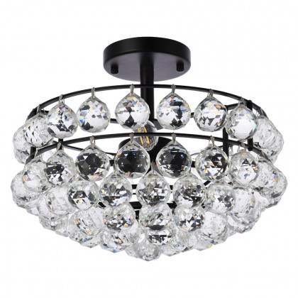 Elegant Flush Mount Light - Black, L 14" (1107F14BK)