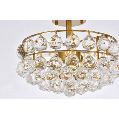 Elegant Flush Mount Light - Brass, L 14" (1107F14BR)