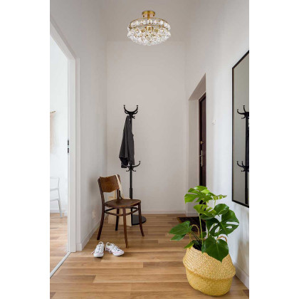 Elegant Flush Mount Light - Brass, L 14" (1107F14BR)