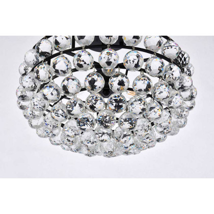 Elegant Flush Mount Light - Black, L 16" (1107F16BK)