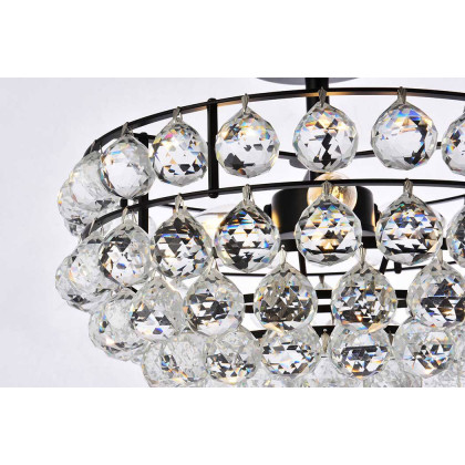 Elegant Flush Mount Light - Black, L 16" (1107F16BK)