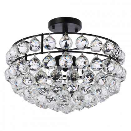 Elegant Flush Mount Light - Black, L 16" (1107F16BK)