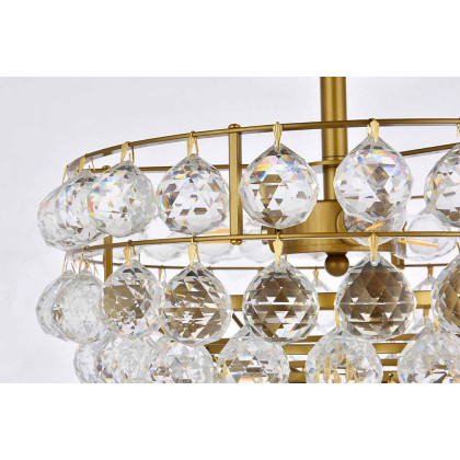 Elegant Flush Mount Light - Brass, L 16" (1107F16BR)