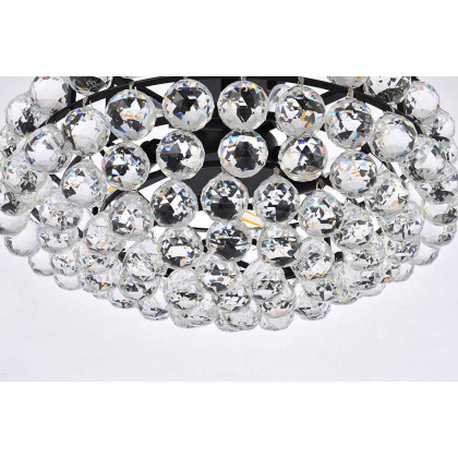 Elegant Flush Mount Light - Black, L 18" (1107F18BK)
