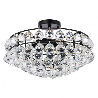 Elegant Flush Mount Light - Black, L 18" (1107F18BK)