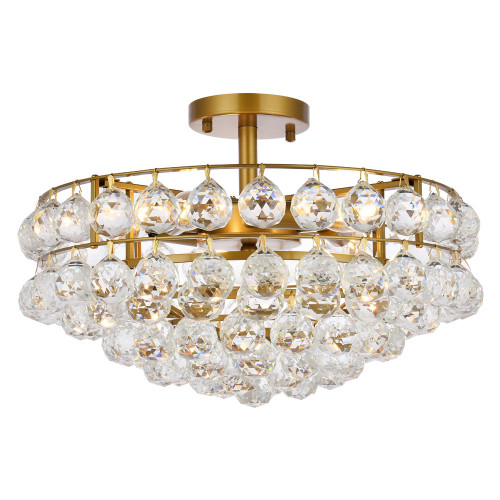 Elegant Flush Mount Light - Brass, L 18" (1107F18BR)