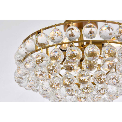 Elegant Flush Mount Light - Brass, L 18" (1107F18BR)