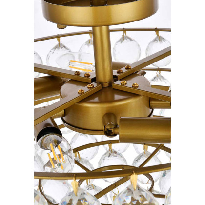 Elegant Flush Mount Light - Brass, L 18" (1107F18BR)
