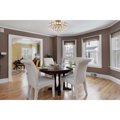 Elegant Flush Mount Light - Brass, L 18" (1107F18BR)
