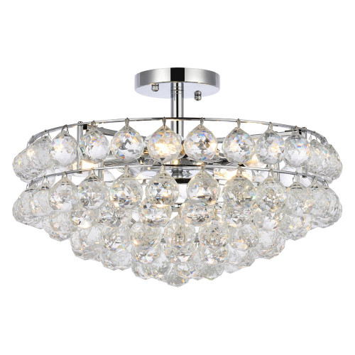 Elegant Flush Mount Light - Chrome, L 18" (1107F18C)