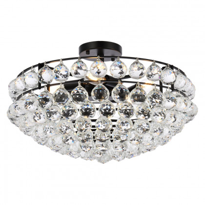 Elegant Flush Mount Light - Black, L 20" (1107F20BK)