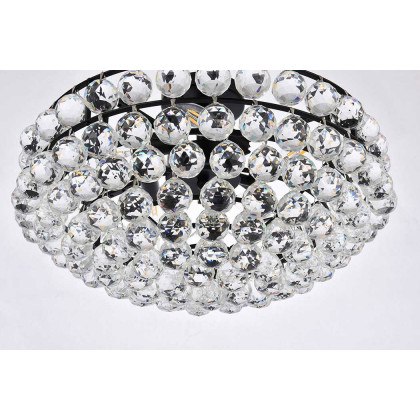 Elegant Flush Mount Light - Black, L 20" (1107F20BK)