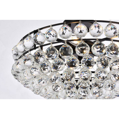 Elegant Flush Mount Light - Black, L 20" (1107F20BK)