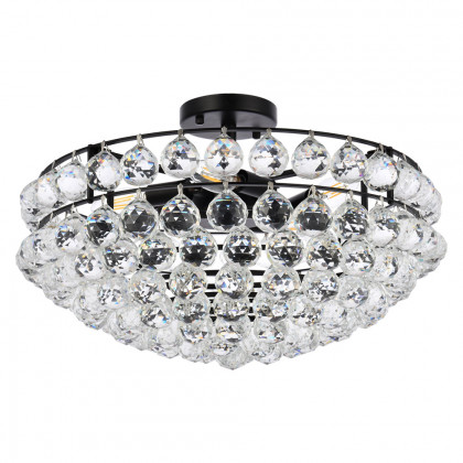 Elegant Flush Mount Light - Black, L 20" (1107F20BK)